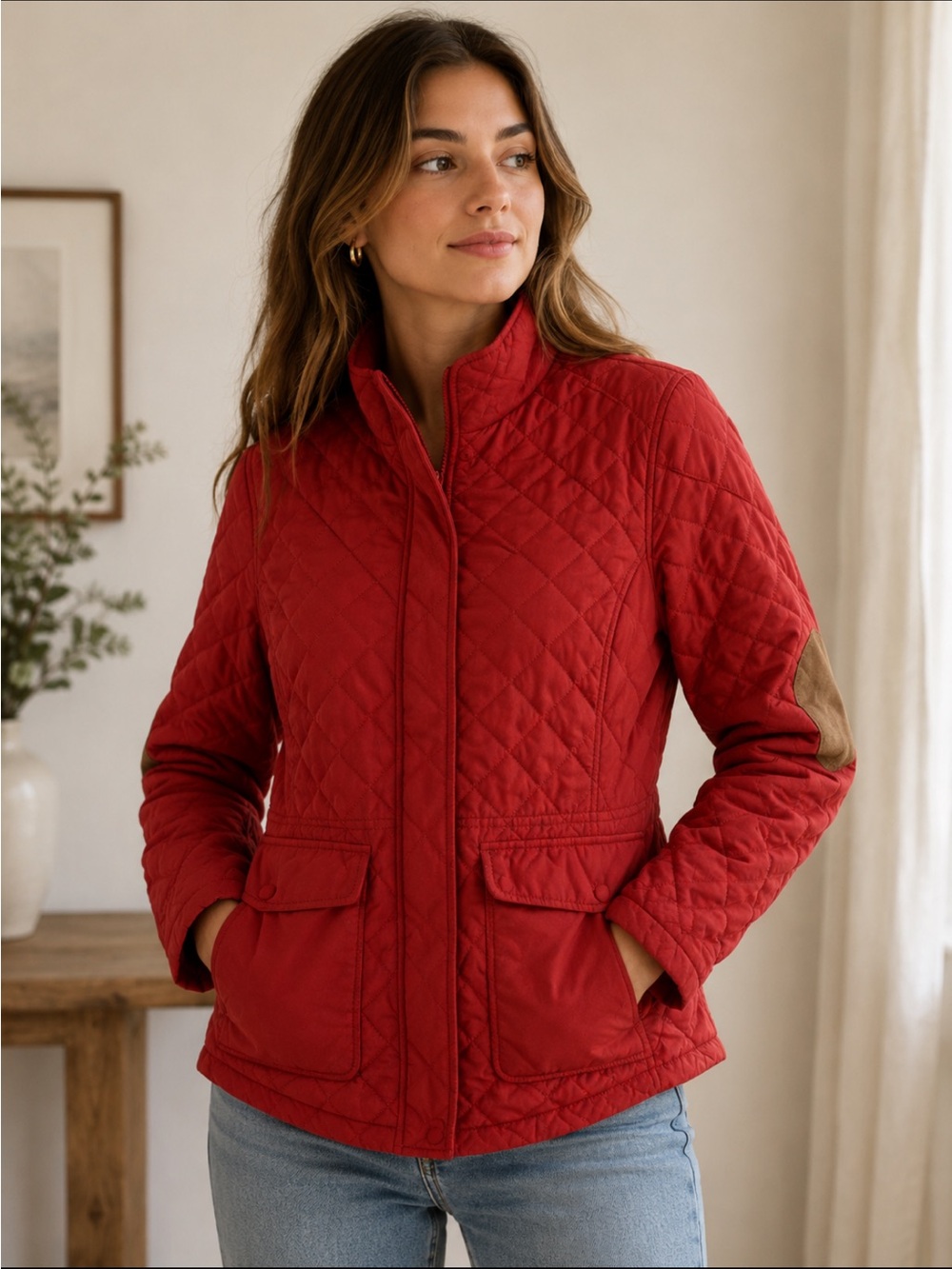 Peter Millar Blakely Quilted Travel Jacket Garnet Red Medium